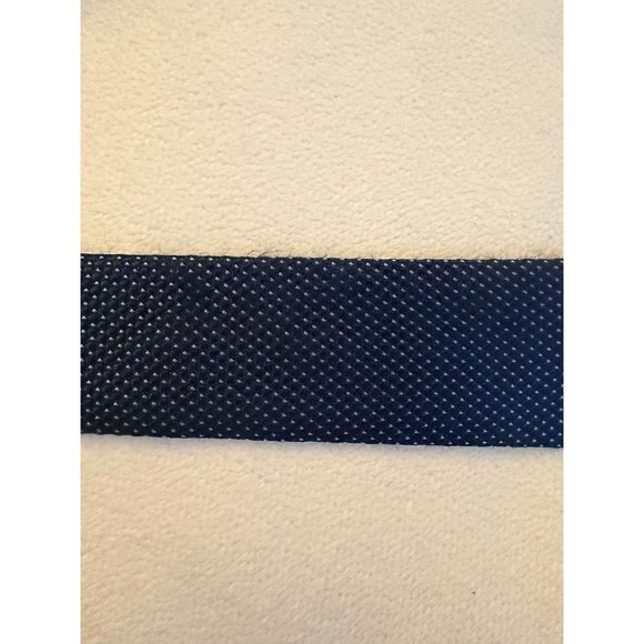 Sean John Mens Silk Necktie NavyBlueWhite Micro Dot Pin Dot Pattern Business Tie - Picture 4 of 4